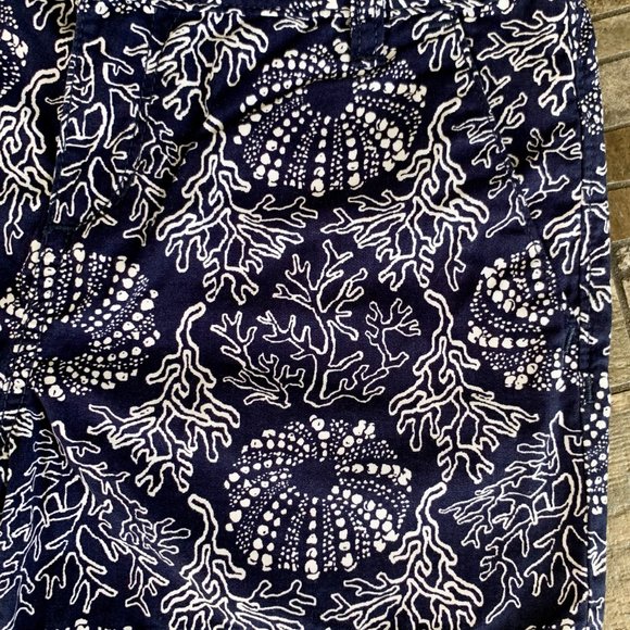 Old Navy Beach Ocean Coral Sea Urchin Print Chino Shorts 14 GIRLS - Picture 4 of 8